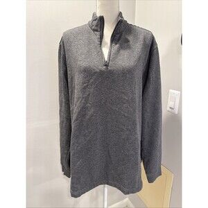 APT. 9 Size Xl Premier Flex Performance Fleece Gray Long Sleeve 1/4 Zip